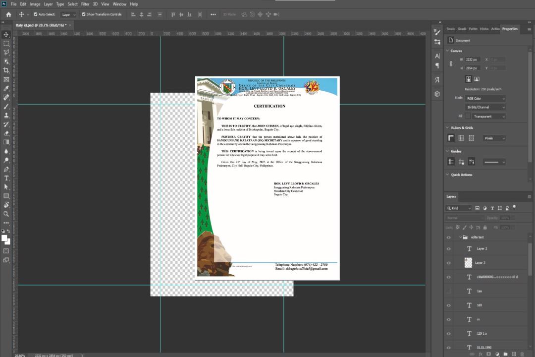 Modèle Word et PDF de certificat de bonne réputation des Philippines, version 8 template